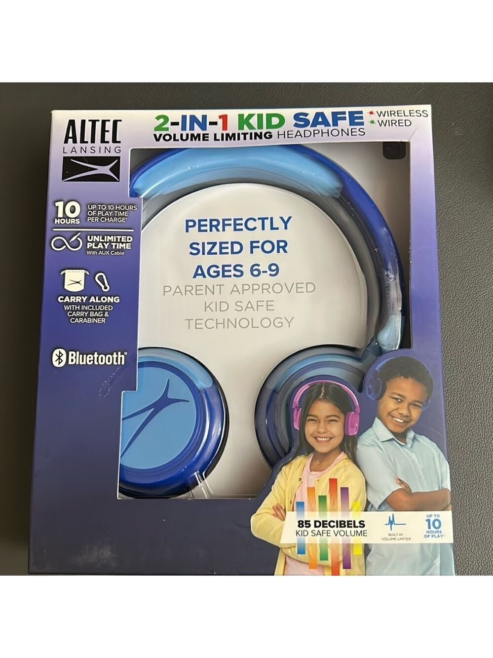 Altec Lansing 2-in-1 Kid Safe Volume Limiting Headphones NWT